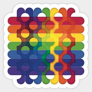 Fun Rainbow Pattern Sticker